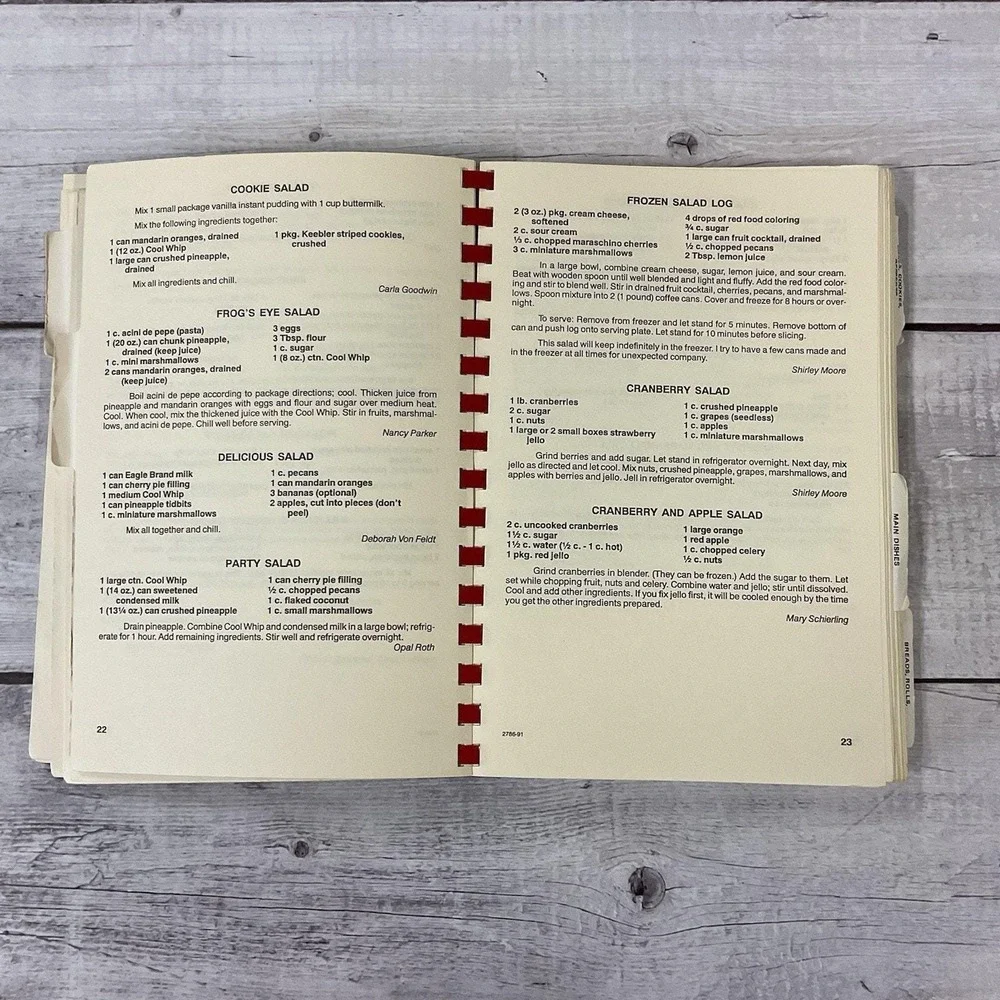 Flavored With Love Cookbook Lakeside Assembly Of God 1992 Oklahoma Recipes
